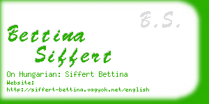 bettina siffert business card